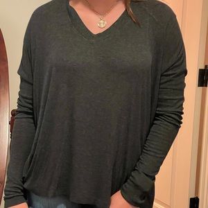Cabi heathered black long sleeve